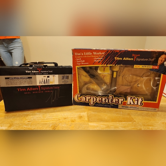 Vintage Tim the Toolman Taylor Autograph Toolsets Adult and Junior Real Tools - Picture 1 of 10